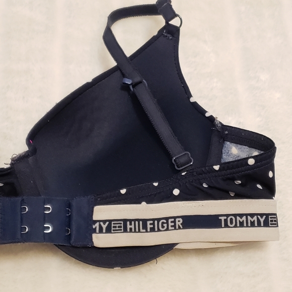Tommy Hilfiger Polka Dot Classic Tee Push Up Bra 34C - Picture 6 of 8